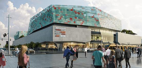Etele Plaza in Budapest, Hungary in Progress
